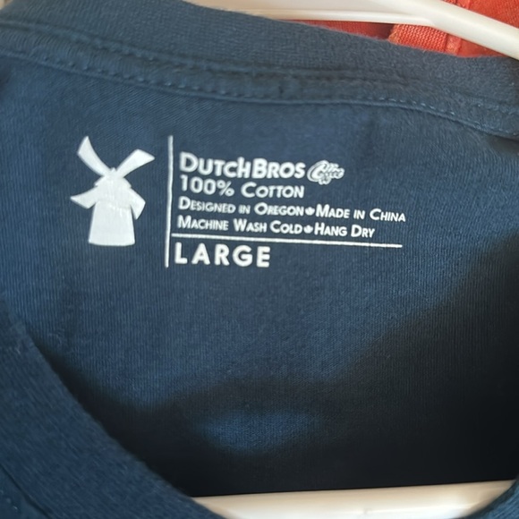 Dutch Bros Coffee Blue Crewneck T- Medium+ LARGE+XXL Sunshine Rare 2X - Picture 6 of 9
